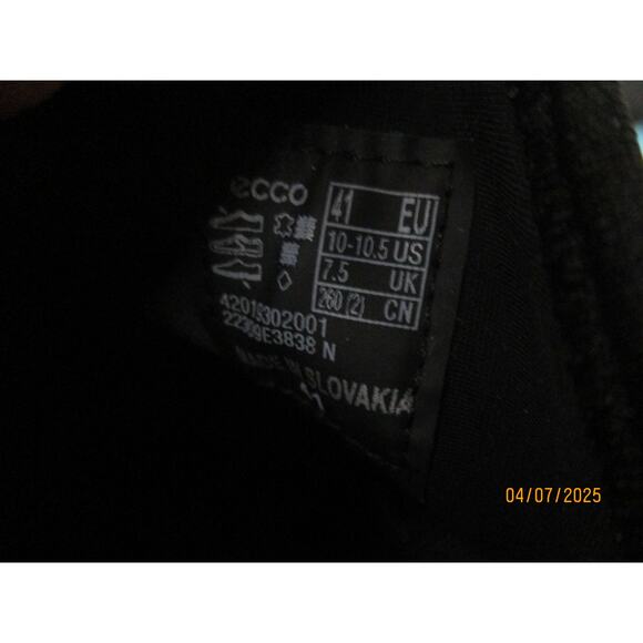 USED ECCO Womens Black Waterproof Solice Gtx Round Toe Leather Boots,BLK,10-10.5 - Picture 6 of 10